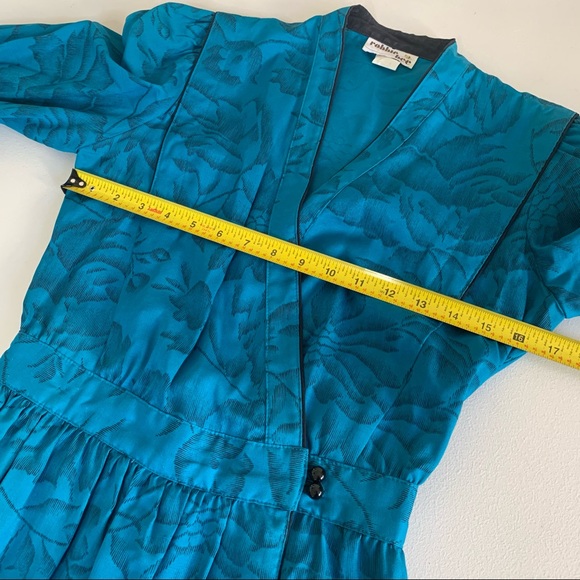 Vintage Floral Short Sleeve Wrap Dress Robbie Bee - Picture 3 of 12